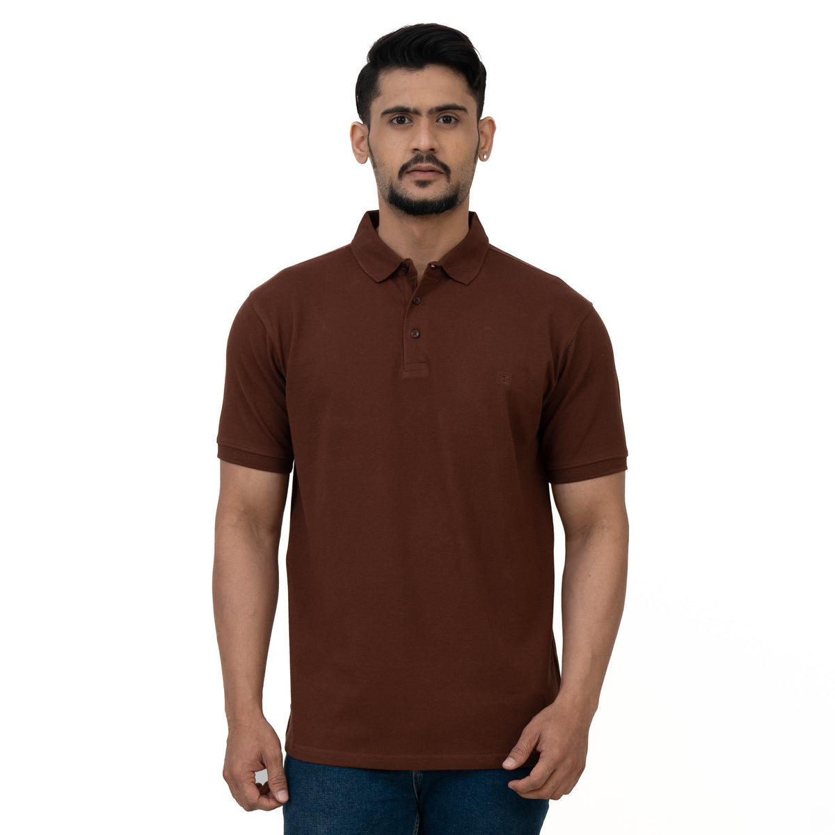 Buy Cotton Fabrics Polo T-Shirt - Pack of 1, Lichen | Cotstyle